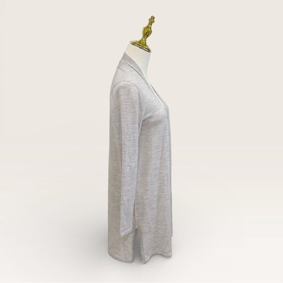 Eileen Fisher Women’s XXS Sea Salt Grey Open Front 100% Merino Wool Cardigan NWT - Picture 8 of 12